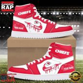 Custom Name NFL Kansas City Chiefs Air Jordan 1 Sneakers Shoes