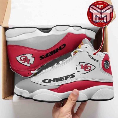 Custom Name Kansas City Chiefs Nfl Football Air Jordan13 Shoes