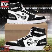Custom Name NFL Las Vegas Raiders Air Jordan 1 Sneakers Shoes