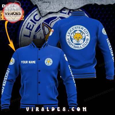 Custom Name Leicester City Navy Baseball Jacket