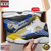 NFL Custom Name Los Angeles Rams New Design Air Jordan 13 Running Sneakers For Men Women