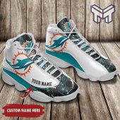 Custom Name Miami Dolphins Fans Sport Nfl Air Jordan 13 Shoes