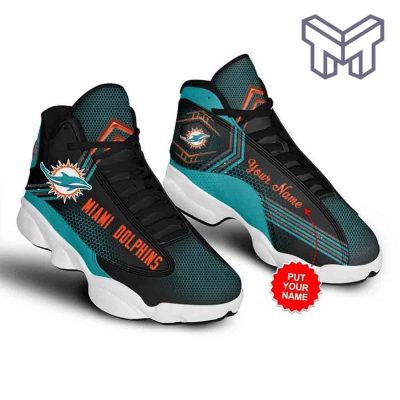Custom Name Miami Dolphins Fans Sport Nfl Gift For Fans Air Jordan 13 Shoes