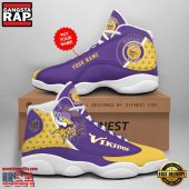 NFL Custom Name Minnesota Vikings New Design Air Jordan 13 Running Sneakers For Men Women