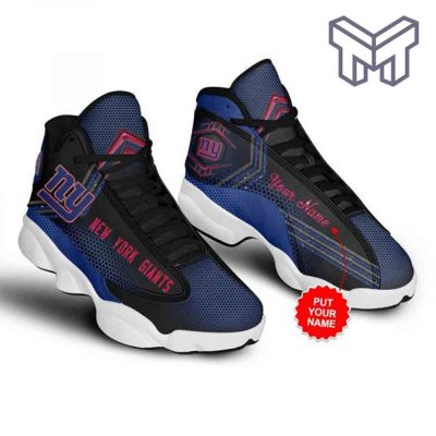 Custom Name New York Giants Fans Sport Shoes Nfl Air Jordan 13 Shoes