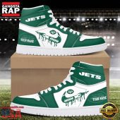 Custom Name NFL New York Jets Air Jordan 1 Sneakers Shoes