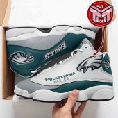 Custom Name Philadelphia Eagles Nfl Big Logo Football Team Air Jordan 13 Shoes.jpg - demo10