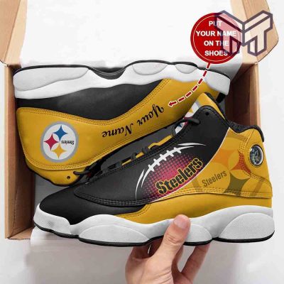 Custom Name Pittsburgh Steelers Football Air Jordan 13 Shoes