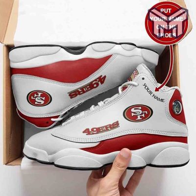 Custom Name San Francisco 49Ers Nfl Big Logo Football Team Air Jordan 13 Shoes