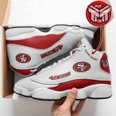 Custom Name San Francisco 49ers Nfl Big Logo Football Team Air Jordan 13 Shoes.jpg - demo10