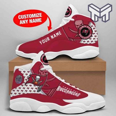 Custom Name Tampa Bay Buccaneers Fans Sport Shoes Nfl Air Jordan 13 Shoes