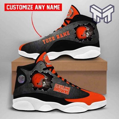 Custom Shoes Cleveland Browns Nfl Fans Sport Air Jordan 13 Shoes