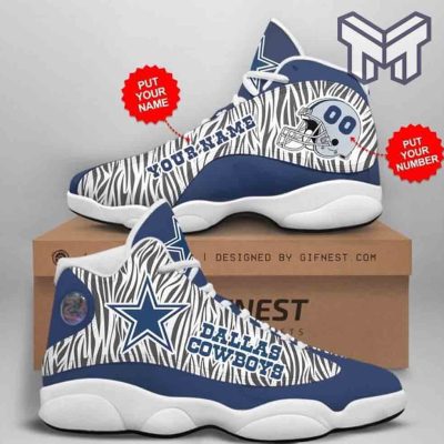 Custom Shoes Dallas Cowboys Nfl Big Logo Football Air Jordan 13 Shoes