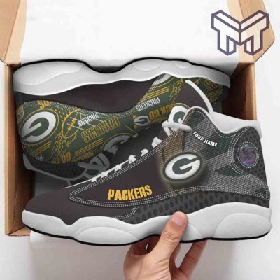 Custom Shoes Green Bay Packers Nfl Team Sneaker Air Jordan 13 Shoes