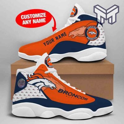 Custom Shoes Los Denver Broncos Air Jordan 13 Nfl Football Shoes Jordan13