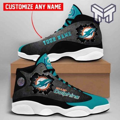 Custom Shoes Miami Dolphins Air Jordan 13 Nfl Football Jordan13 Shoes