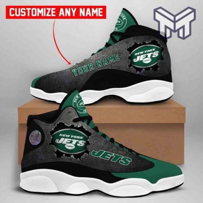 Custom Shoes New York Jets Air Jordan 13 Nfl Big Logo Football Team Jordan13 Shoes