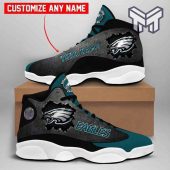 Custom Shoes Philadelphia Eagles Air Jordan 13 Nfl Big Logo Football Team Shoes 1.jpg - demo10