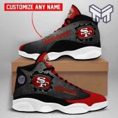 Custom Shoes San Francisco 49ers Air Jordan 13 Nfl Big Logo Football Team Shoes Type02.jpg - demo10
