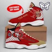 Custom Shoes San Francisco 49ers Air Jordan 13 Nfl Football Team Shoes 49ers Logo On Shoes 1.jpg - demo10