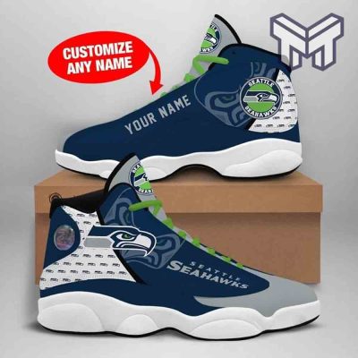 Custom Shoes Seattle Seahawksair Jordan 13 Nfl Football Team Sneaker Shoes
