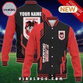 Custom St. George Illawarra Dragons Nrl Baseball Jacket Elegant And Sober Pic - demo10