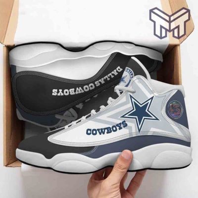 Dallas Cowboys Air Jordan 13 Fans Sport Shoes Nfl Big Logo Air Jordan 13 Shoes Type01