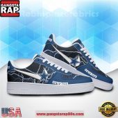 Dallas Cowboys Lightning Bolt Design Air Force 1 Running Sneakers Shoes