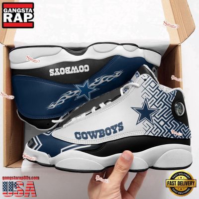 NFL Dallas Cowboys New Design Air Jordan 13 Running Sneakers Shoes For Fans