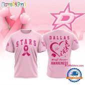 Dallas Stars 2025 NHL Pink Breast Cancer Awareness All Over Print Shirt