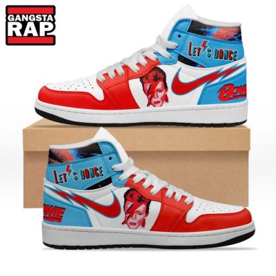 David Bowie Let?s Dance Air Jordan 1 Hightop Shoes