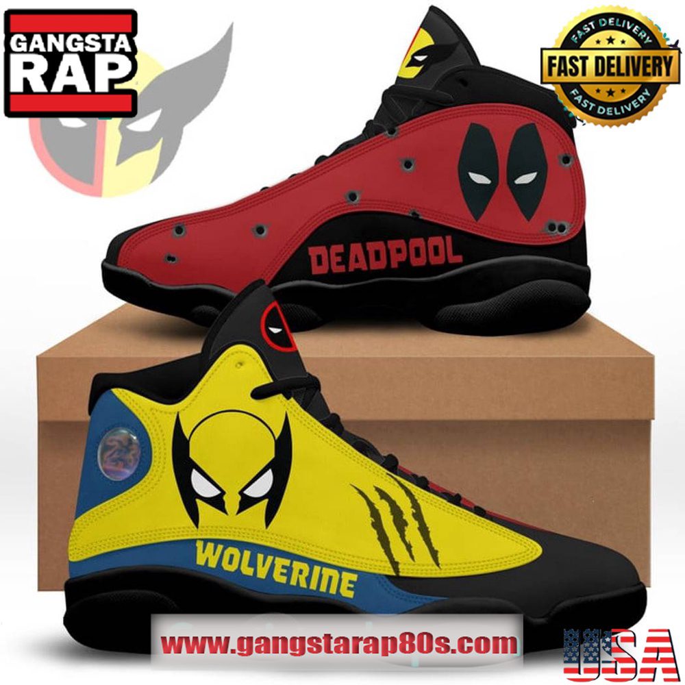 Deadpool x Wolverine Air Jordan 13 Sneakers Shoes Deadpool x Wolverine Air Jordan 13 Sneakers Shoes