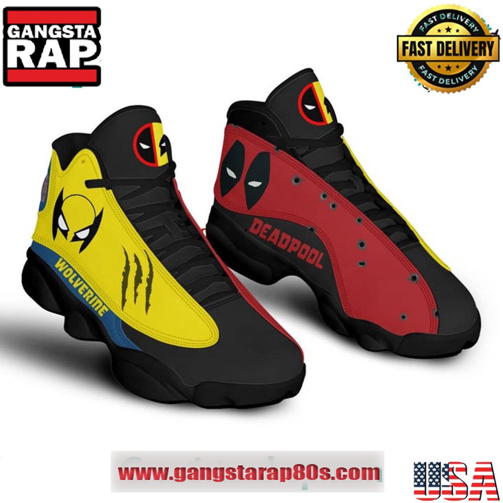 Deadpool x Wolverine Air Jordan 13 Sneakers Shoes Deadpool x Wolverine Air Jordan 13 Sneakers Shoes