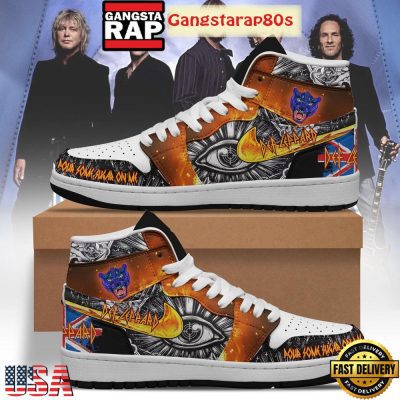 Def Leppard Pour Some Sugar On Me Special Edition Air Jordan 1 Sneakers Shoes