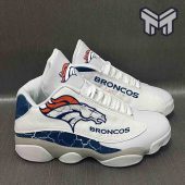 Denver Broncos Air Jordan 13nfl Big Logo Fans Sport Shoes Team White Aj13 Shoes.jpg - demo10