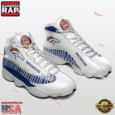 NFL Denver Broncos New Design Air Jordan 13 Running Sneakers Shoes For Fans