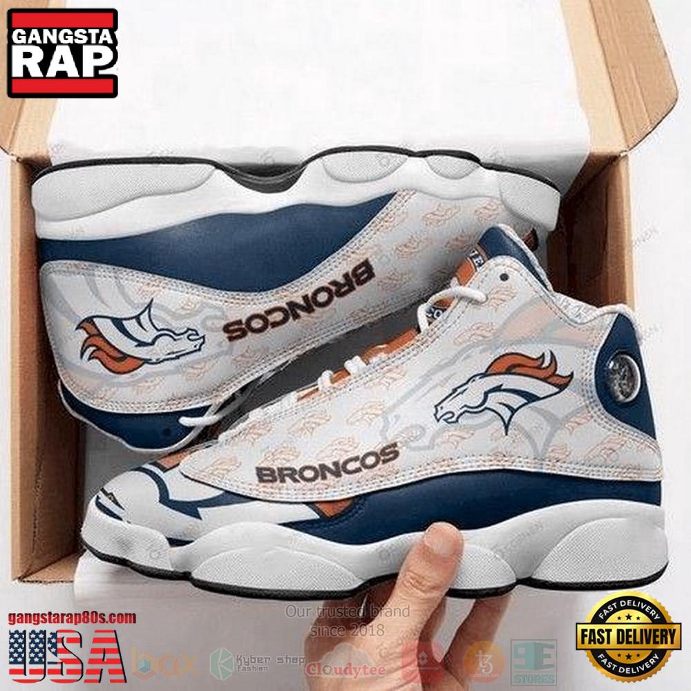 NFL Denver Broncos Teams Whie Blue Air Jordan 13 Shoes NFL Denver Broncos Teams Whie Blue Air Jordan 13 Shoes