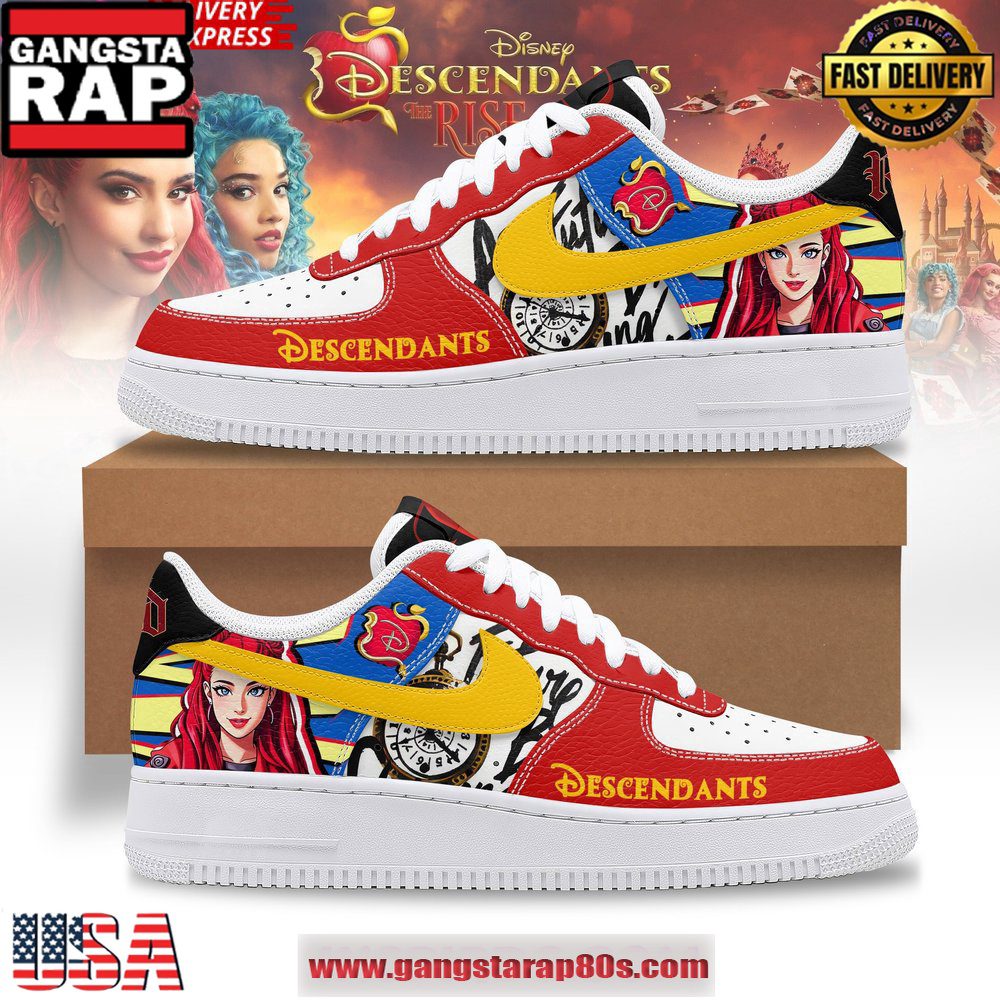 Descendants Red Limited Edition Air Force 1 Sneakers Shoes Descendants Red Limited Edition Air Force 1 Sneakers Shoes