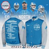 Detroit Lions 2023 It's A Lock Champions Blue Baseball Jacket