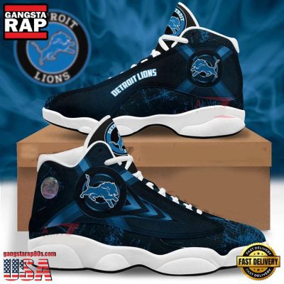 NFL Detroit Lions New Design Air Jordan 13 Running Sneakers Shoes For Fans