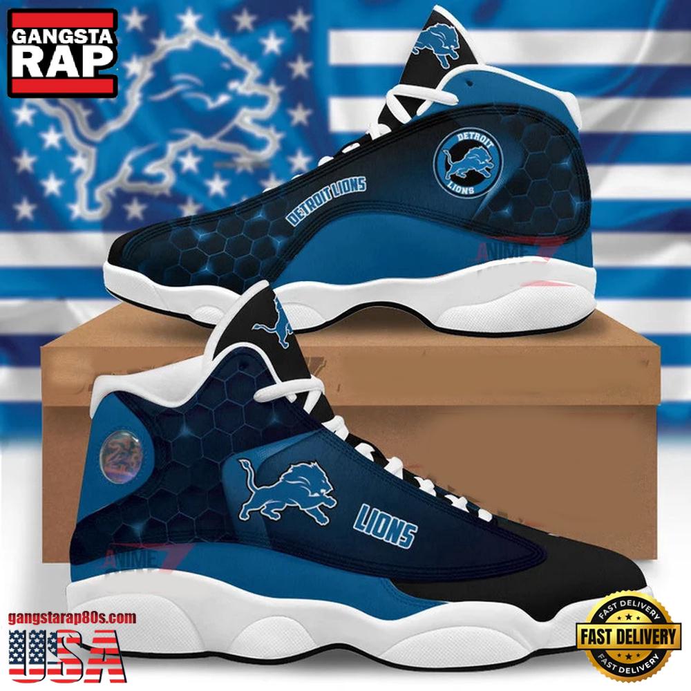 NFL Detroit Lions New Design Air Jordan 13 Running Sneakers Shoes NFL Detroit Lions New Design Air Jordan 13 Running Sneakers Shoes
