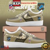 Detroit Lions Salute To Service Limited Edition Custom Air Force 1 Sneakers Shoes