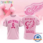 Detroit Red Wings 2025 NHL Pink Breast Cancer Awareness All Over Print Shirt