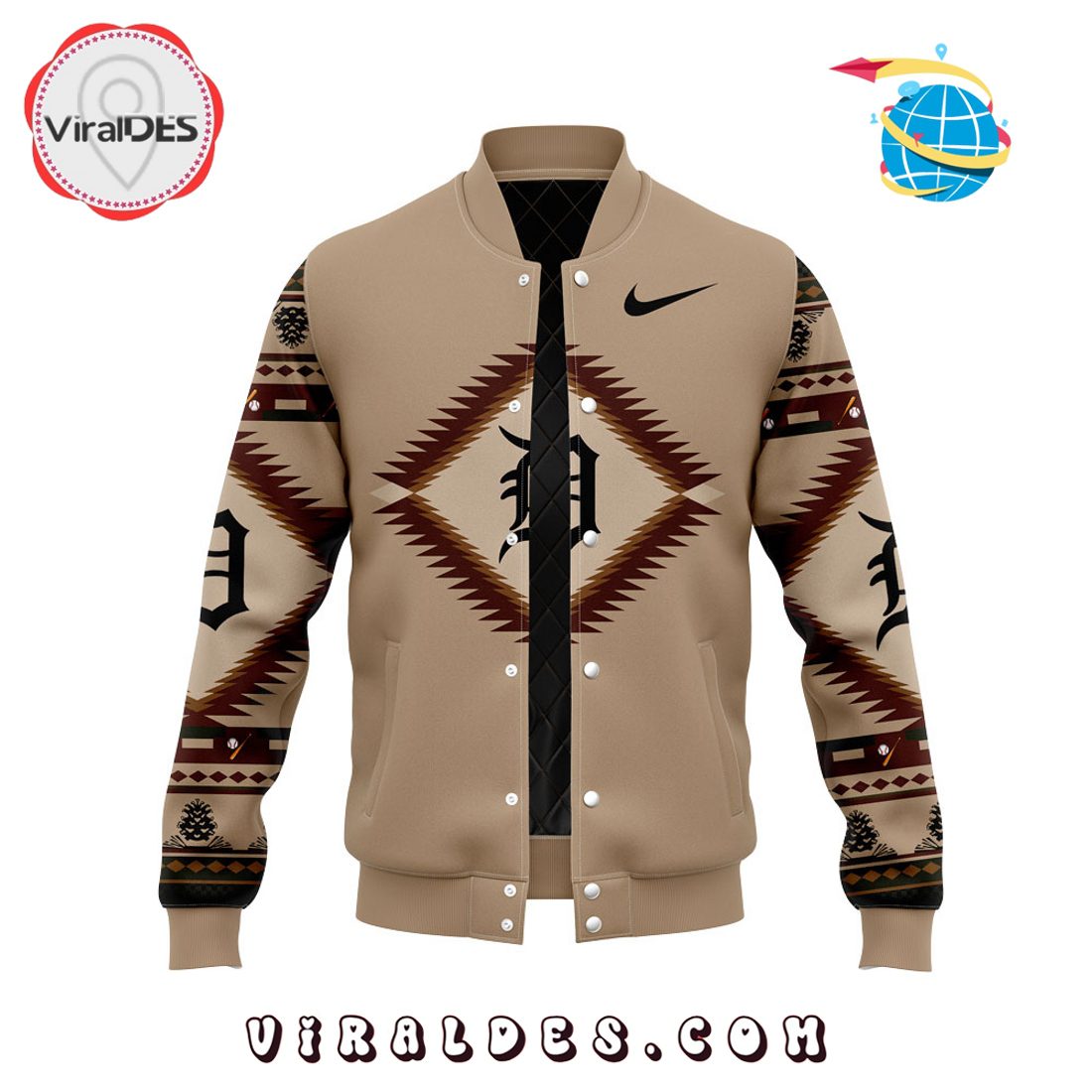 Detroit Tigers Native American Heritage 2025 Baseball Jacket Detroit Tigers Native American Heritage 2025 Baseball Jacket