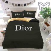 Dior Bedding Sets Christian Dior Black Fashion Luxury Brand Bedding Set Home Decor 1.jpg - demo10
