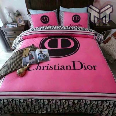 Dior Bedding Sets, Christian Dior Pinky Luxury Brand Premium Bedding Set Bedspread Duvet Cover Set