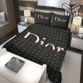 Dior Bedding Sets Dior Black Fashion Luxury Brand Premium Bedding Set Home Decor 1.jpg - demo10