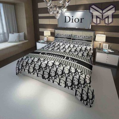 Dior Bedding Sets, Dior Logo Luxury Brand Bedding Set Bedspread Duvet Cover Set Home Decor