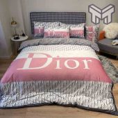 Dior Bedding Sets Dior Pinky White Luxury Brand Premium Bedding Set Duvet Cover Home Decor.jpg - demo10