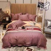 Dior Bedding Sets Dior Red Luxury Brand Premium Bedding Set Bedspread Duvet Cover Set Home Decor 1.jpg - demo10